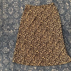 J Crew Factory NWT Leopard Print Slip Skirt, Size S